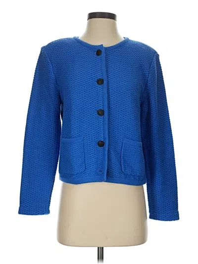 Pre-owned Nic + Zoe Cardigan Sweater In Blue