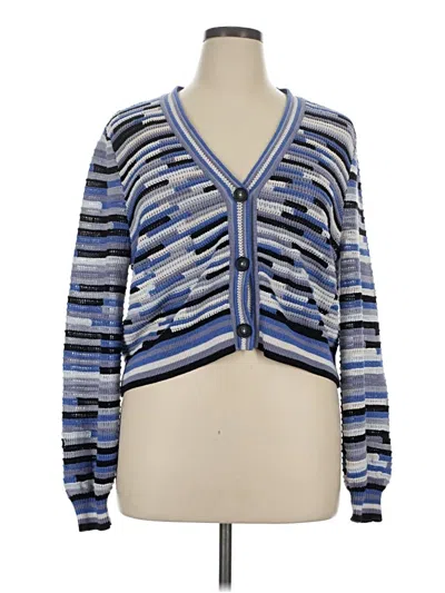 Pre-owned Nic + Zoe Cardigan Sweater In Blue
