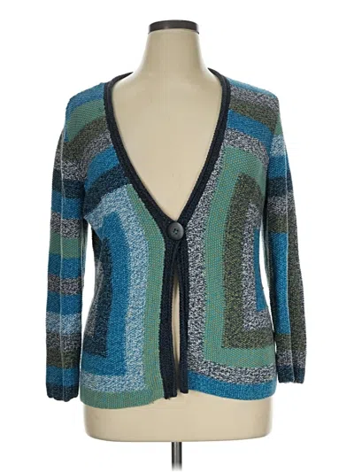 Pre-owned Nic + Zoe Cardigan Sweater In Blue