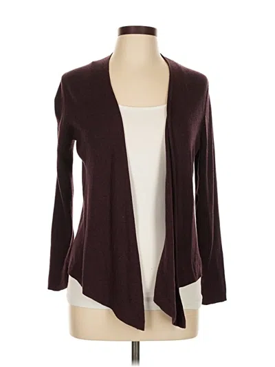 Pre-owned Nic + Zoe Cardigan Sweater In Burgundy