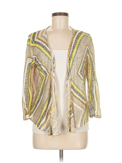 Pre-owned Nic + Zoe Cardigan Sweater In Gold
