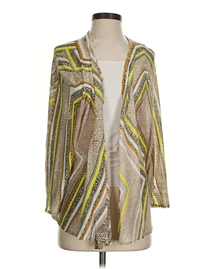 Pre-owned Nic + Zoe Cardigan Sweater In Gold