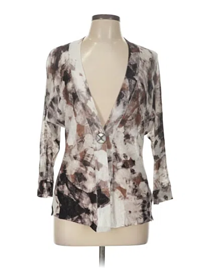 Pre-owned Nic + Zoe Cardigan Sweater In Gray