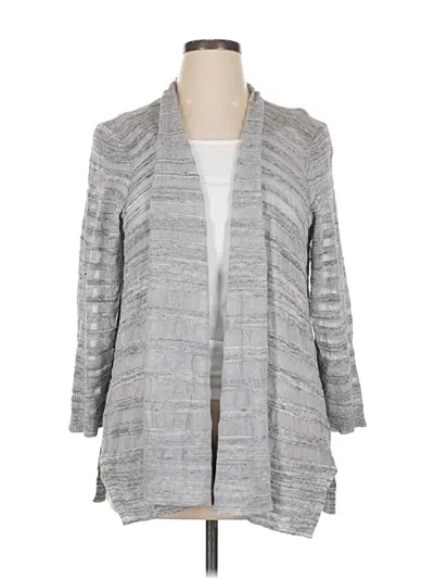 Pre-owned Nic + Zoe Cardigan Sweater In Gray