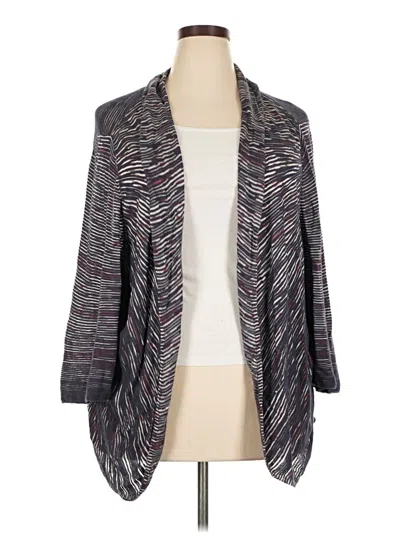 Pre-owned Nic + Zoe Cardigan Sweater In Gray