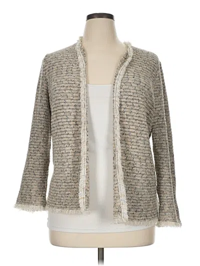 Pre-owned Nic + Zoe Cardigan Sweater In Gray