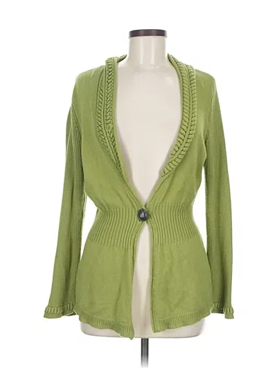 Pre-owned Nic + Zoe Cardigan Sweater In Green