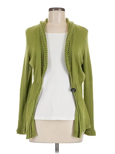 Pre-owned Nic + Zoe Cardigan Sweater In Green