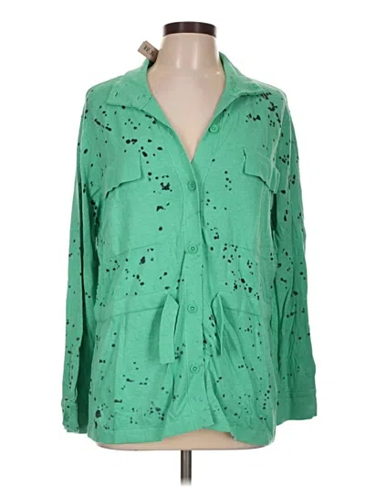 Pre-owned Nic + Zoe Cardigan Sweater In Green