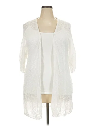 Pre-owned Nic + Zoe Cardigan Sweater In Ivory