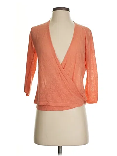 Pre-owned Nic + Zoe Cardigan Sweater In Orange