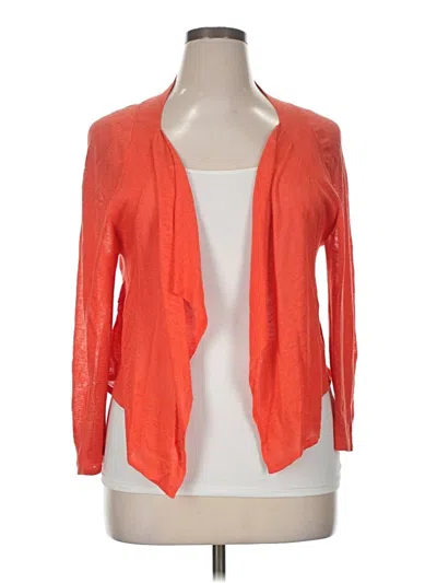 Pre-owned Nic + Zoe Cardigan Sweater In Orange