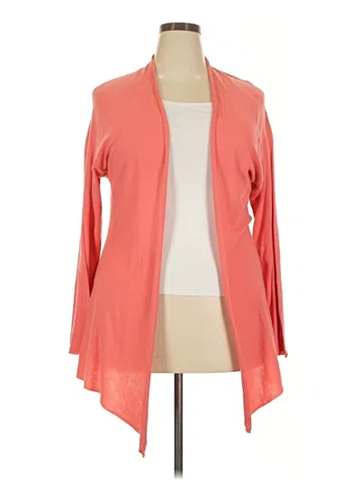 Pre-owned Nic + Zoe Cardigan Sweater In Orange