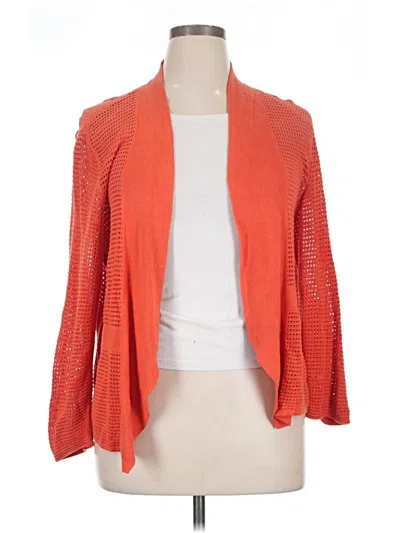 Pre-owned Nic + Zoe Cardigan Sweater In Orange