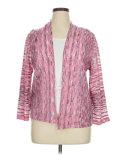 Pre-owned Nic + Zoe Cardigan Sweater In Pink