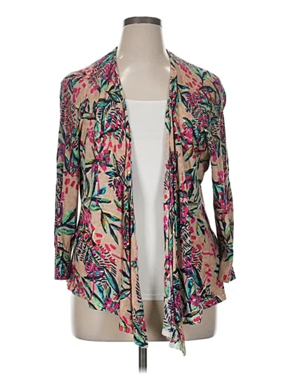 Pre-owned Nic + Zoe Cardigan Sweater In Pink