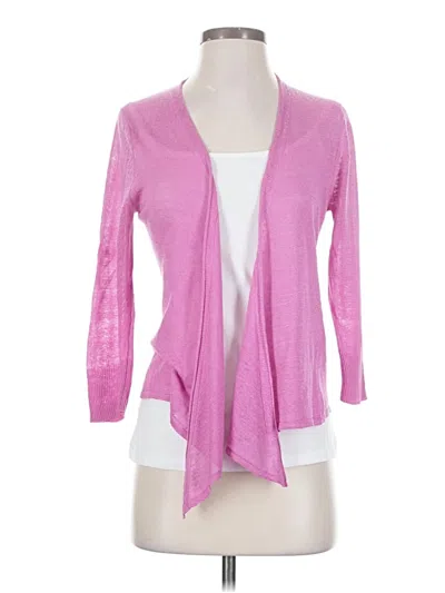 Pre-owned Nic + Zoe Cardigan Sweater In Pink
