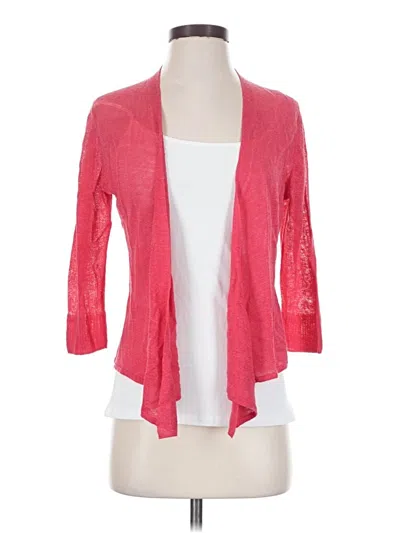 Pre-owned Nic + Zoe Cardigan Sweater In Pink