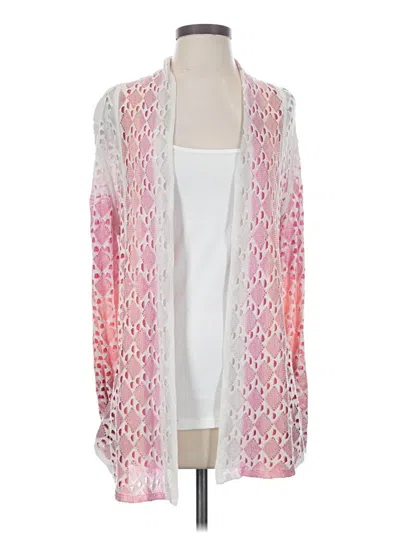 Pre-owned Nic + Zoe Cardigan Sweater In Pink