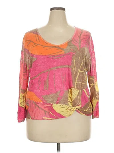 Pre-owned Nic + Zoe Cardigan Sweater In Pink