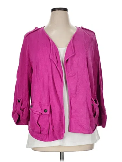 Pre-owned Nic + Zoe Cardigan Sweater In Pink