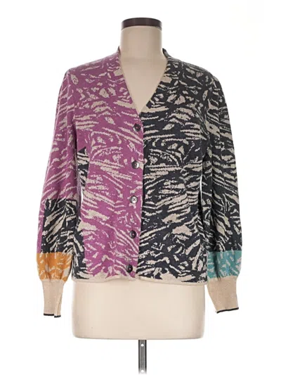 Pre-owned Nic + Zoe Cardigan Sweater In Purple
