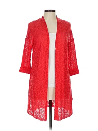 Pre-owned Nic + Zoe Cardigan Sweater In Red
