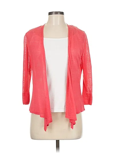 Pre-owned Nic + Zoe Cardigan Sweater In Red