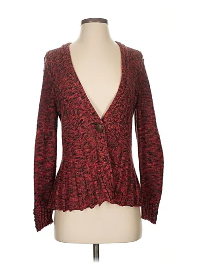 Pre-owned Nic + Zoe Cardigan Sweater In Red