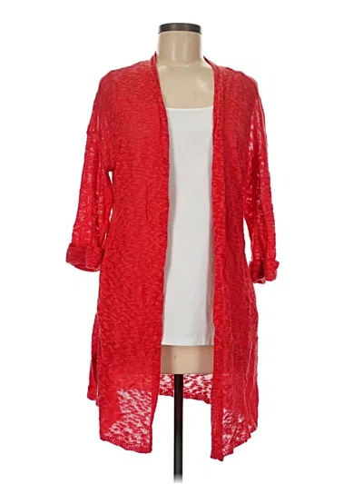 Pre-owned Nic + Zoe Cardigan Sweater In Red
