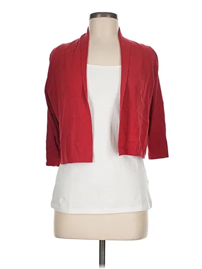Pre-owned Nic + Zoe Cardigan Sweater In Red
