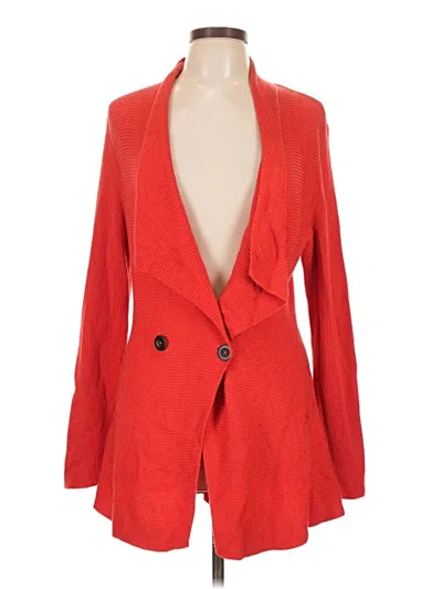 Pre-owned Nic + Zoe Cardigan Sweater In Red