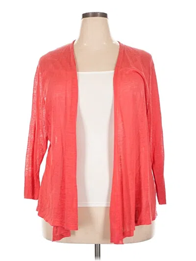 Pre-owned Nic + Zoe Cardigan Sweater In Red