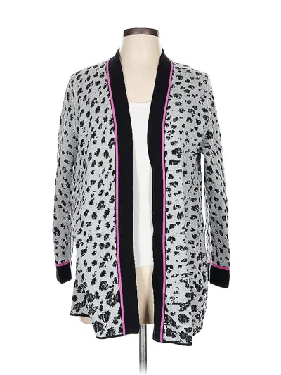 Pre-owned Nic + Zoe Cardigan Sweater In Silver