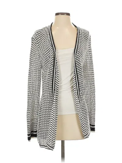 Pre-owned Nic + Zoe Cardigan Sweater In Silver