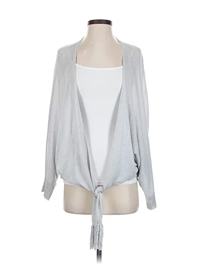 Pre-owned Nic + Zoe Cardigan Sweater In Silver