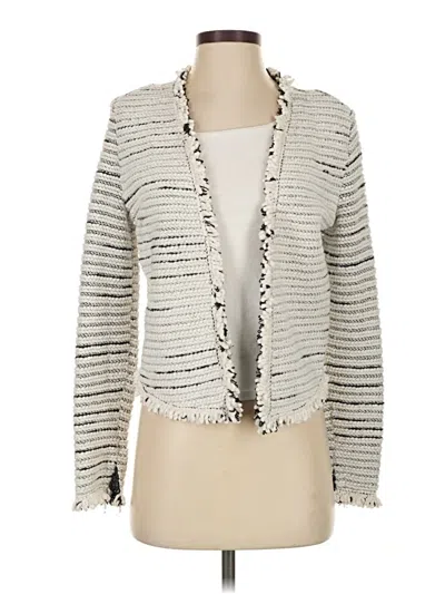 Pre-owned Nic + Zoe Cardigan Sweater In Silver