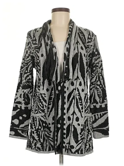 Pre-owned Nic + Zoe Cardigan Sweater In Silver