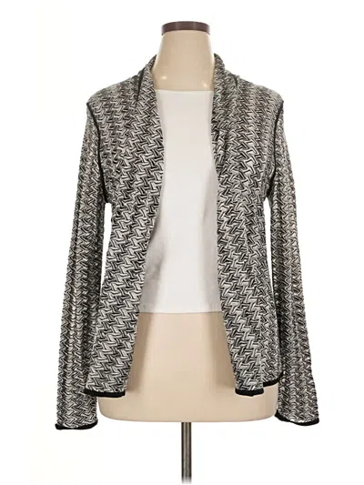 Pre-owned Nic + Zoe Cardigan Sweater In Silver