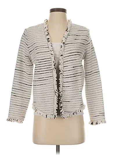 Pre-owned Nic + Zoe Cardigan Sweater In Silver