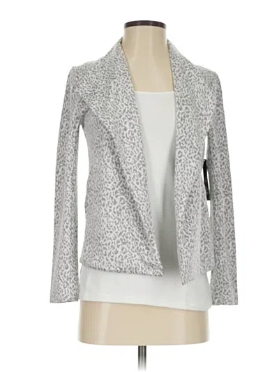 Pre-owned Nic + Zoe Cardigan Sweater In Silver