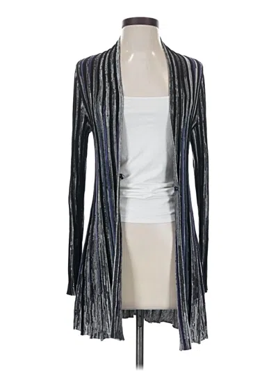 Pre-owned Nic + Zoe Cardigan Sweater In Silver