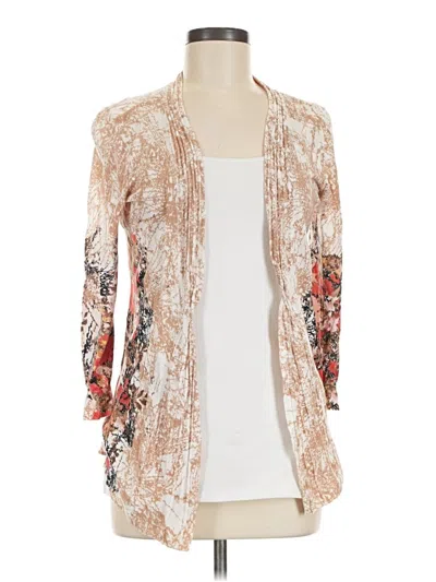 Pre-owned Nic + Zoe Cardigan Sweater In Tan