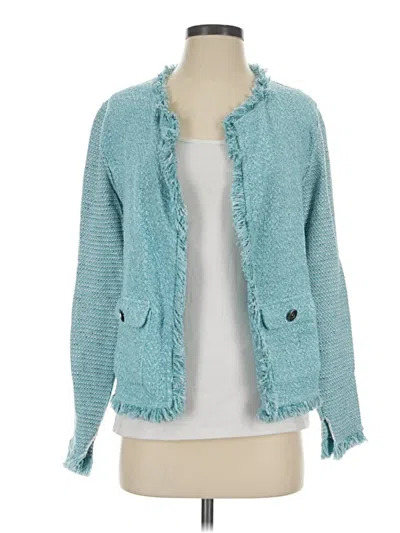 Pre-owned Nic + Zoe Cardigan Sweater In Teal