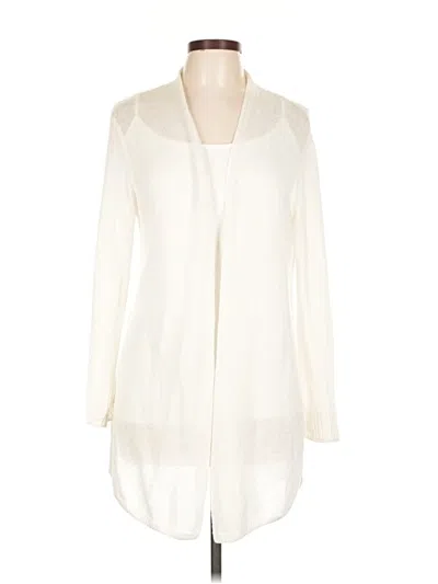 Pre-owned Nic + Zoe Cardigan Sweater In White
