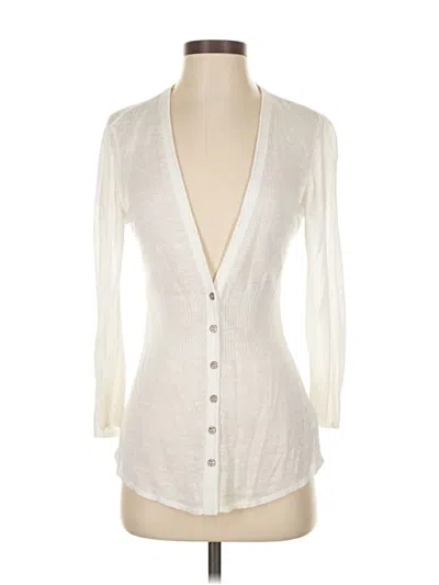 Pre-owned Nic + Zoe Cardigan Sweater In White