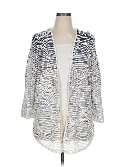 Pre-owned Nic + Zoe Cardigan Sweater In White