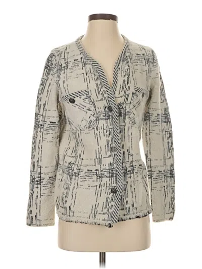 Pre-owned Nic + Zoe Cardigan Sweater In White