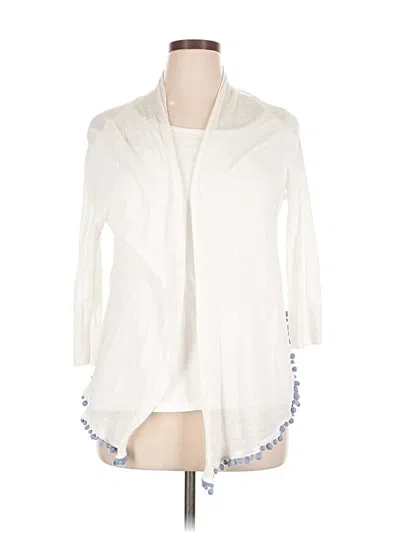 Pre-owned Nic + Zoe Cardigan Sweater In White
