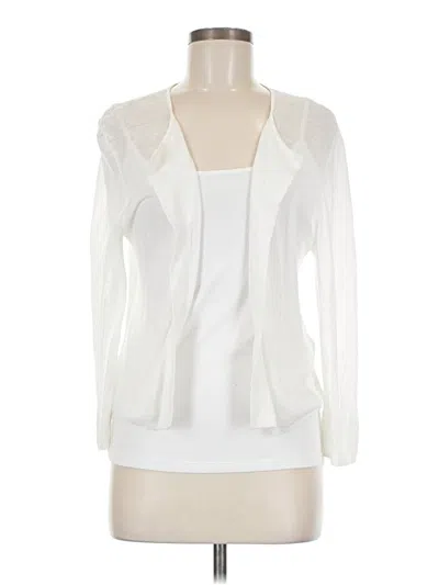 Pre-owned Nic + Zoe Cardigan Sweater In White